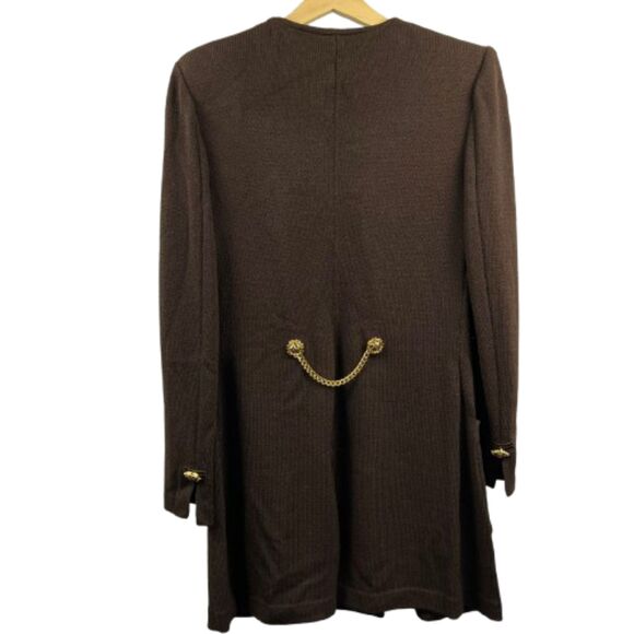 Vintage St. John Women's Santana Knit Brown Wool Evening Jacket Size Medium / 8 - Picture 2 of 7